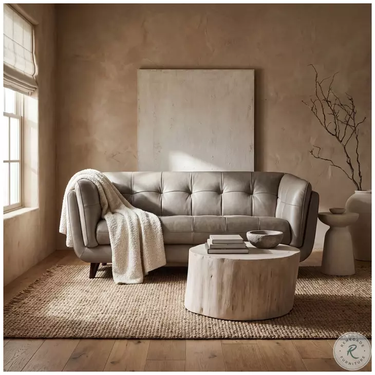 Sorella Slate Leather 70" Loveseat