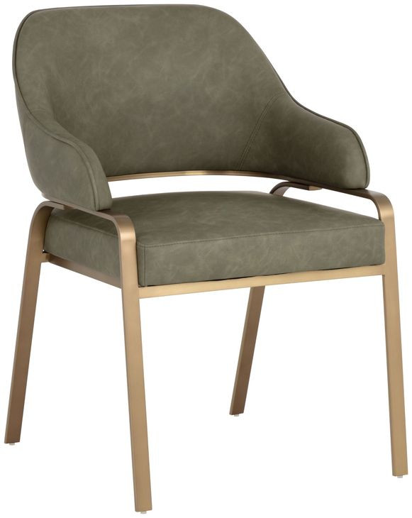 Zephyran Ivanhoe Pine Upholstered Dining Arm Chair