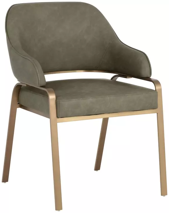 Malachi Ivanhoe Pine Upholstered Dining Arm Chair