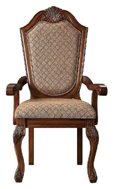 Chateau De Ville Beige Upholstered Arm Chair Set of 2