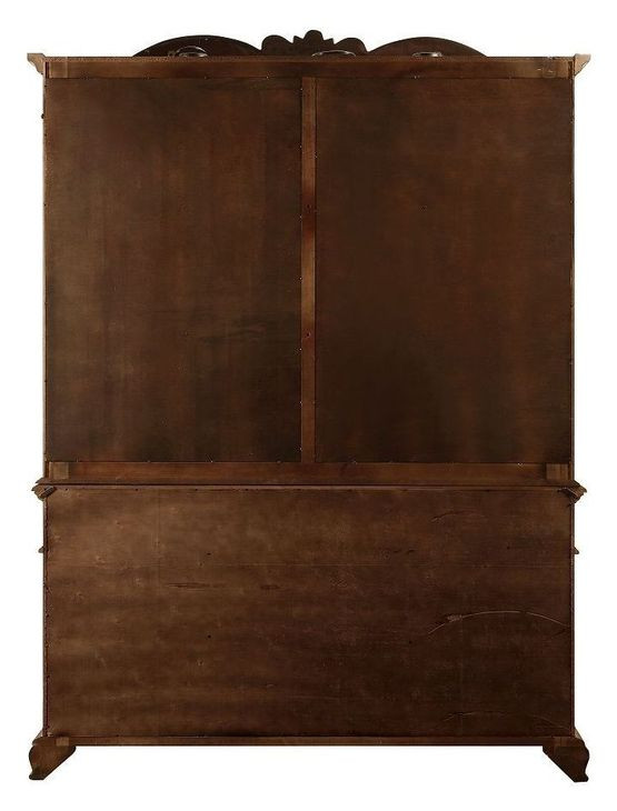 Chateau De Ville Red 4 Door Buffet and Hutch with LED