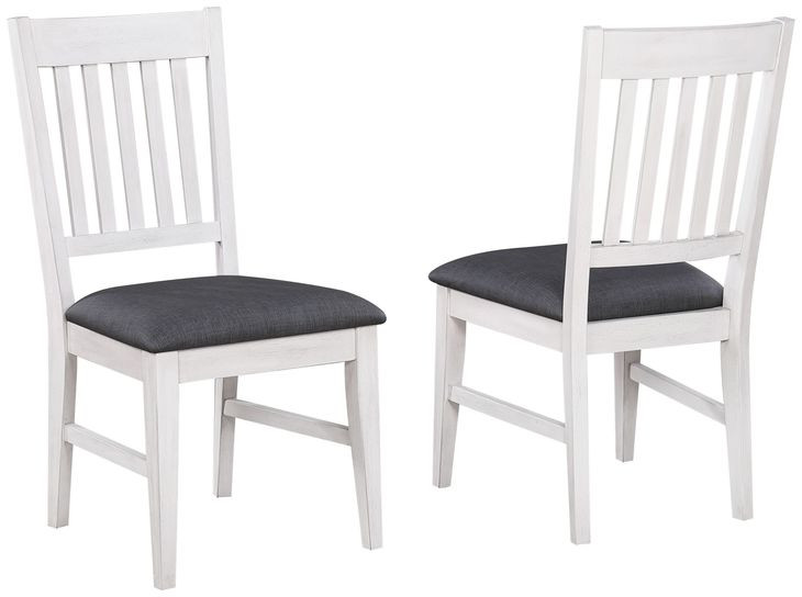 Summer Winds II Gray Mission Back Upholstered Dining Side Chair Set of 2