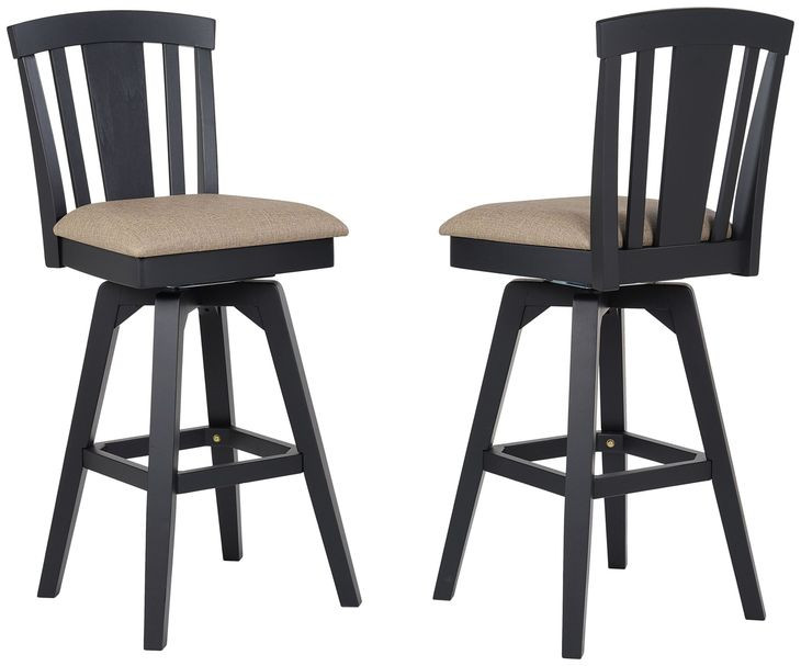 Autumn Winds Beige Fan Back Swivel Upholstered Barstool