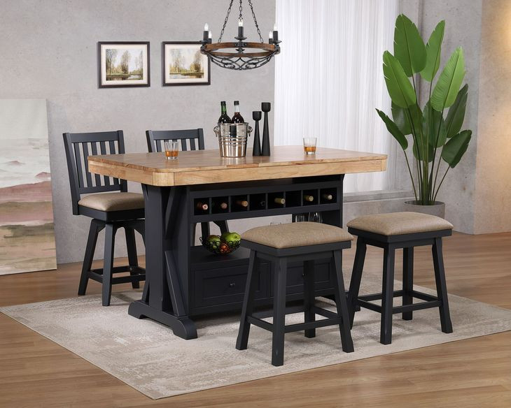 Autumn Winds Beige Upholstered Saddle Backless Counter Height Stool