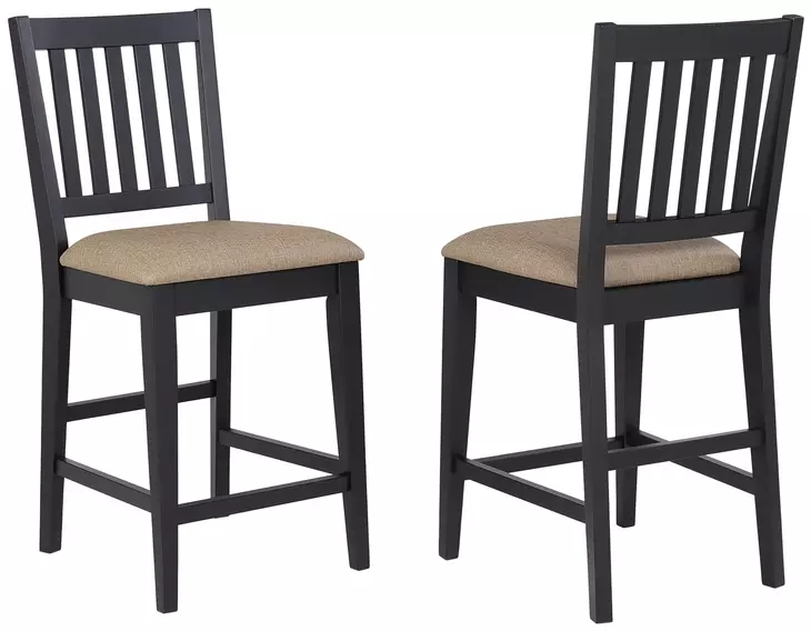 Autumn Winds Brown and Black Rectangular Extendable Counter Height Dining Room Set