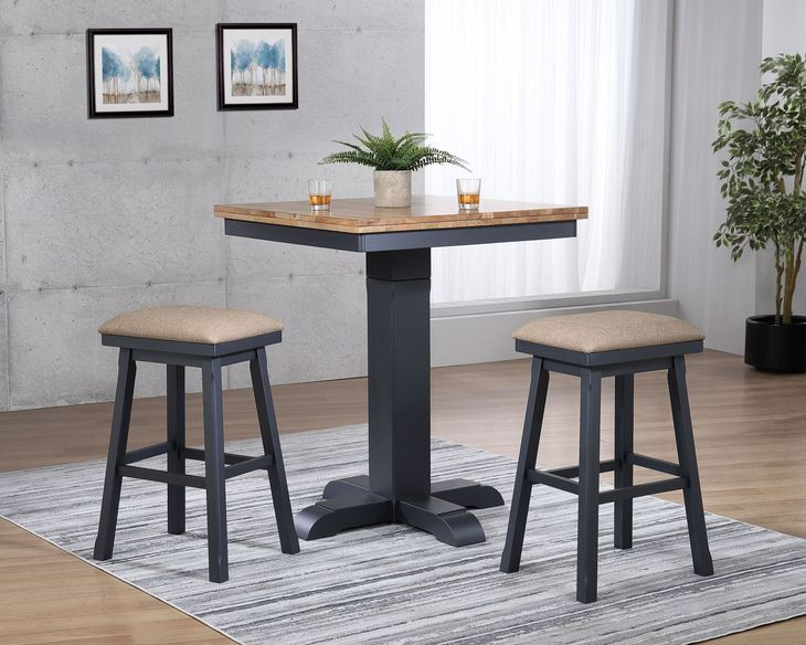 Autumn Winds Beige Upholstered Saddle Backless Barstool