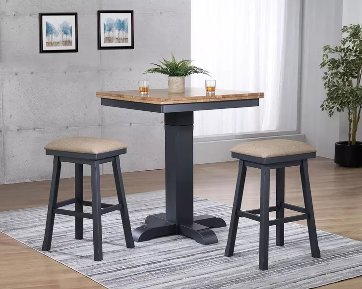 Autumn Winds Beige Upholstered Saddle Backless Barstool
