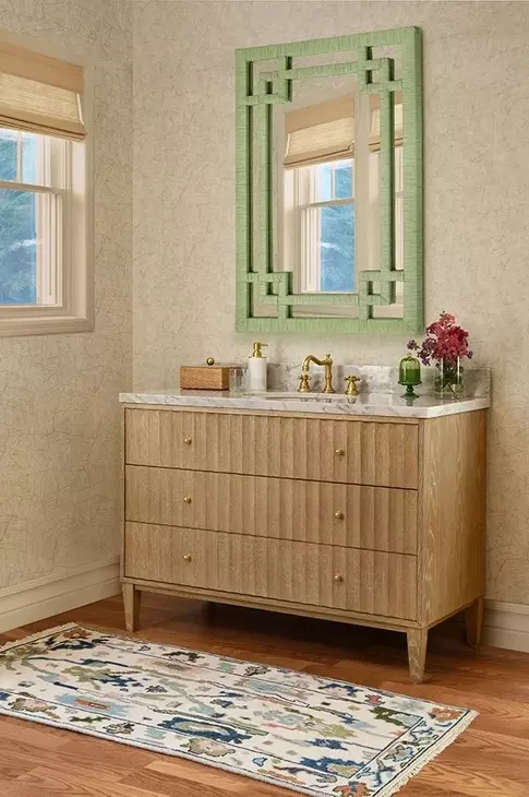 Geneva Painted Sage Green Wrapped Mirror