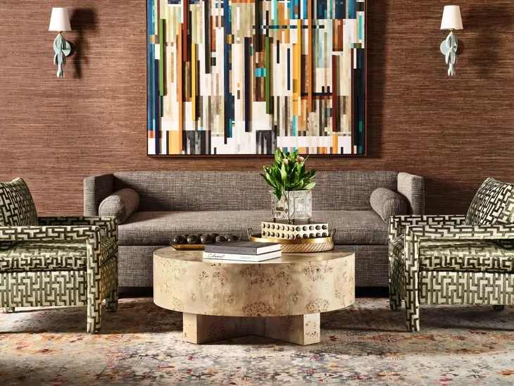 Oslo Matte Burl Wood Coffee Table With Thick Top
