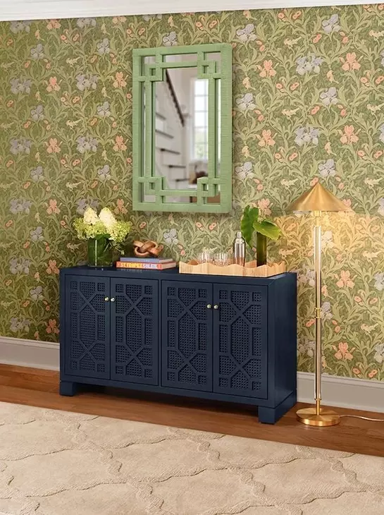 Geneva Painted Sage Green Wrapped Mirror