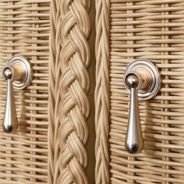 Evander Natural Rattan 4 Door Buffet