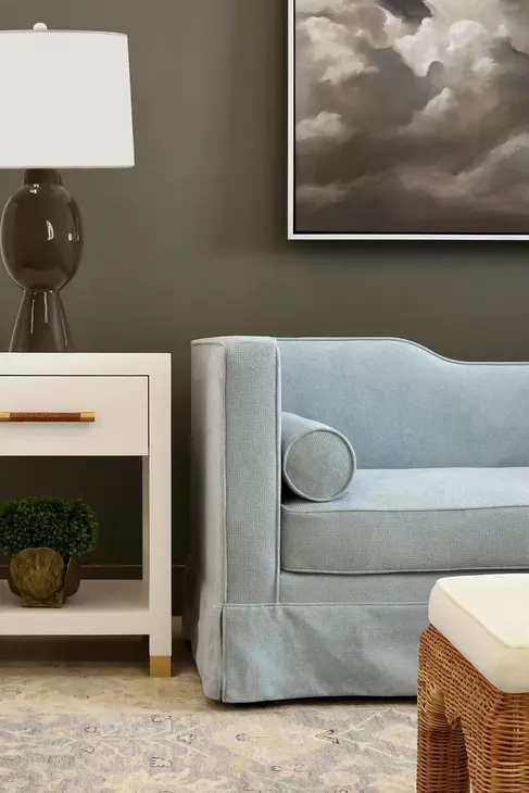 Pelham Matte White Lacquer Soft Close 1 Drawer Side Table