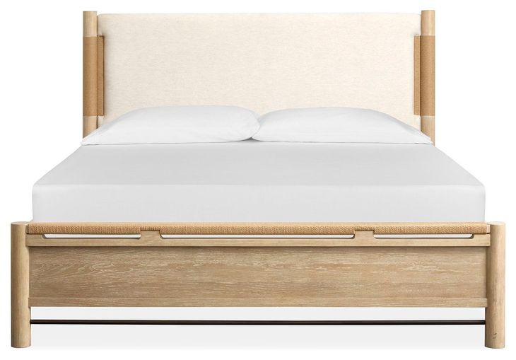 Sunset Cove Sanibel Brown and Cream Upholstered Panel Bedroom Set