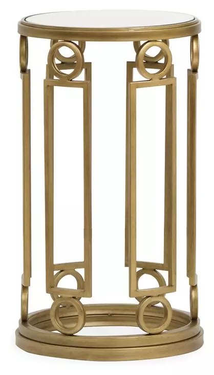 Serenelle Burnished Brass Round Accent Table
