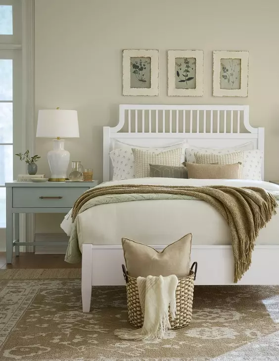 Pure Maple Sage 1 Drawer Bedside Table