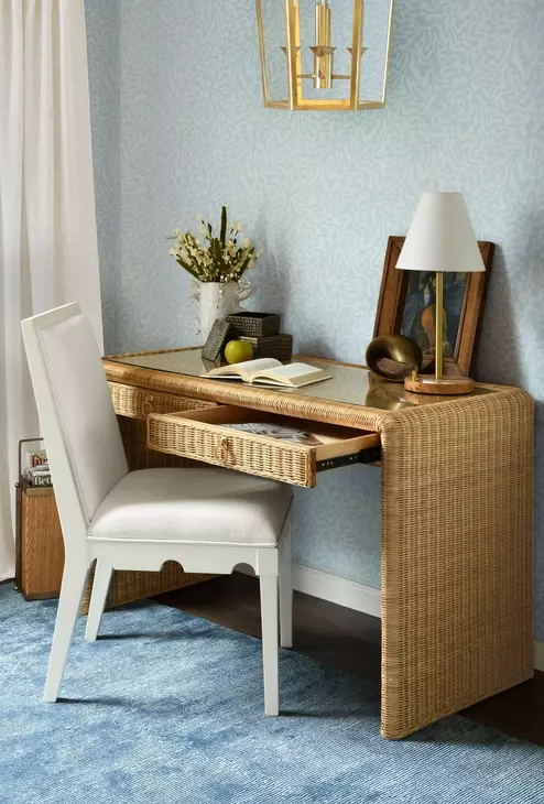Lanister White Linen Performance Fabric Dining Chair With Matte White Lacquer Frame