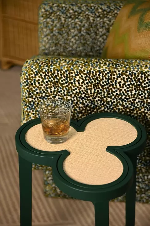 Dylan Matte Dark Green Lacquer Reversible Top Cigar Table