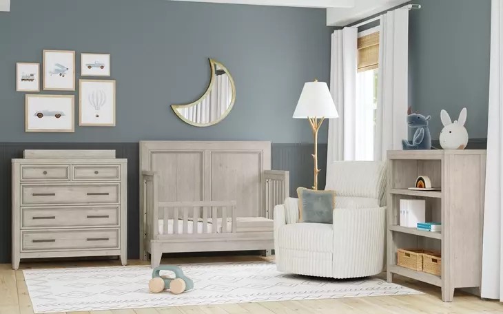Carlson Washed Linen Bookcase with 3 Shelves