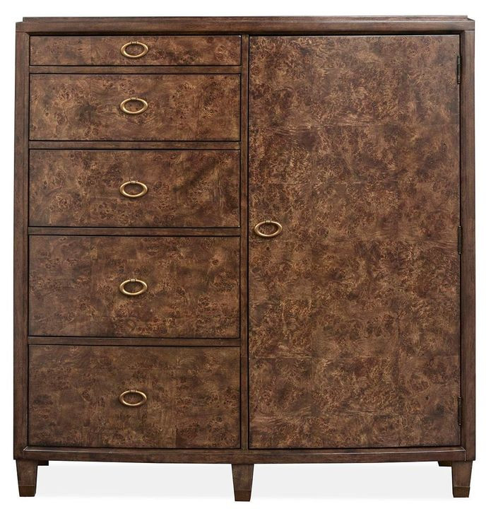 Timberlyn Espresso 5 Drawer Door Chest