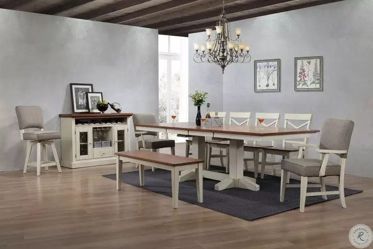 Choices Antique White Extendable Dining Table