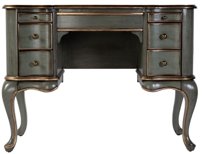 Charlotte Pastel Green Rectangular Vanity and Valet Desk