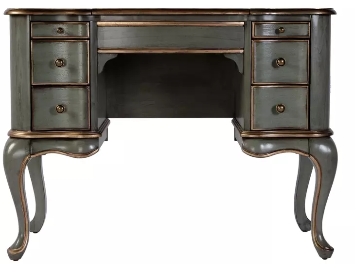 Charlotte Pastel Green Rectangular Vanity and Valet Desk