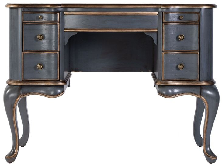 Charlotte Pastel Blue 40" Rectangular Vanity and Valet Desk