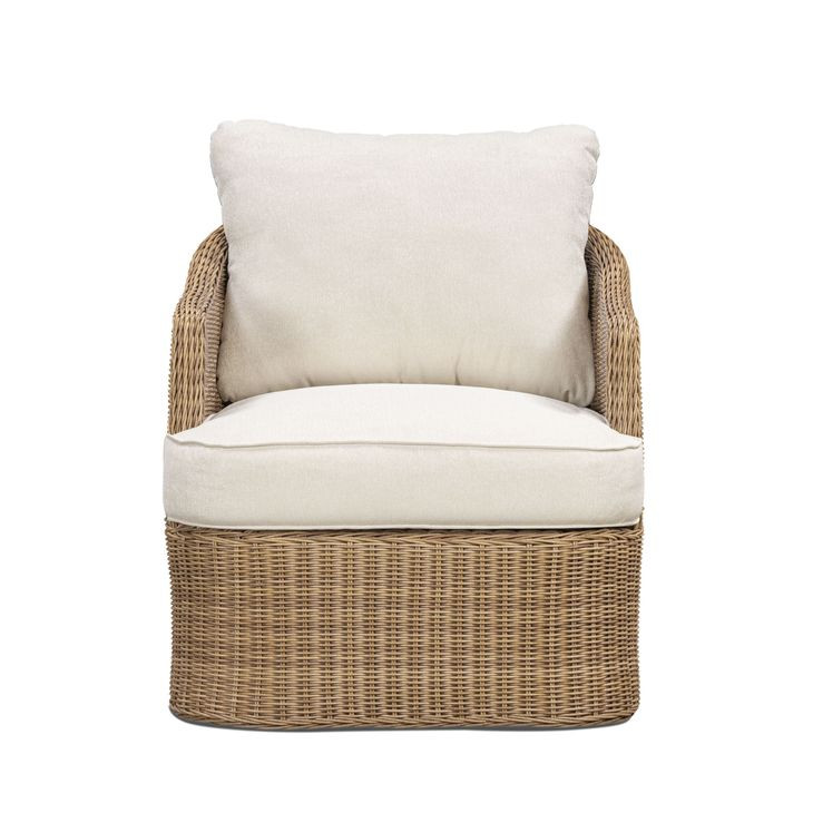 Axel Cream Performance Fabric Upholstered Outdoor Accent Chair
