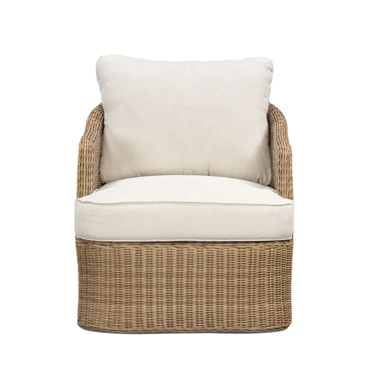 Axel Cream Performance Fabric Upholstered Outdoor Accent Chair