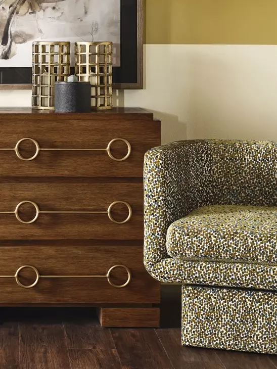 Roderick Provincial Brown Oak 3 Drawer Soft Close Accent Chest