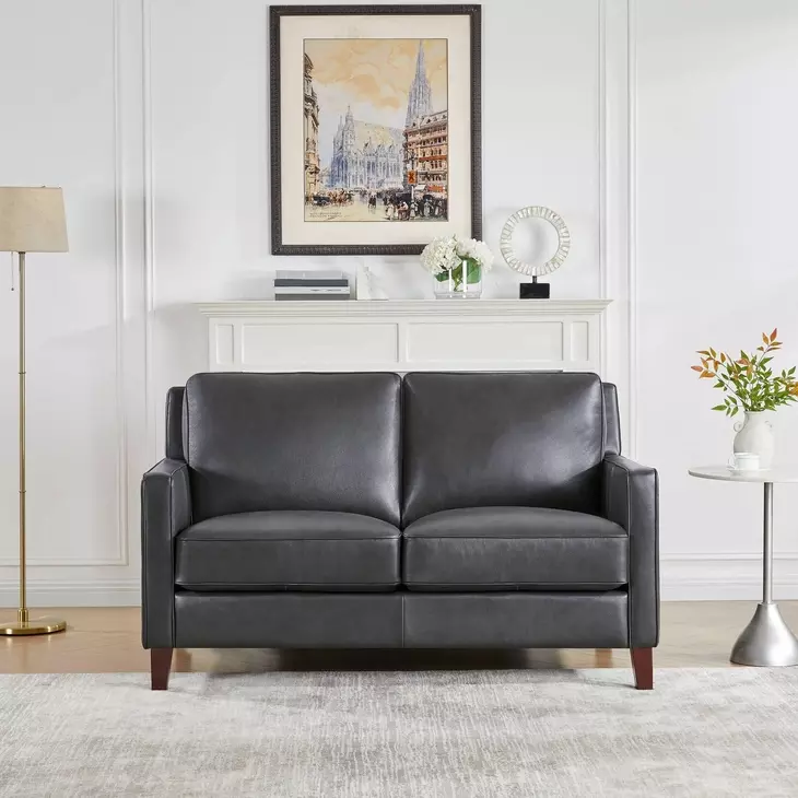 Arden Quartz Leather 60" Loveseat