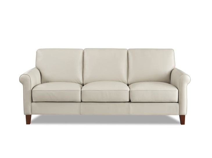 Lachlan Vanilla Leather 84" Sofa