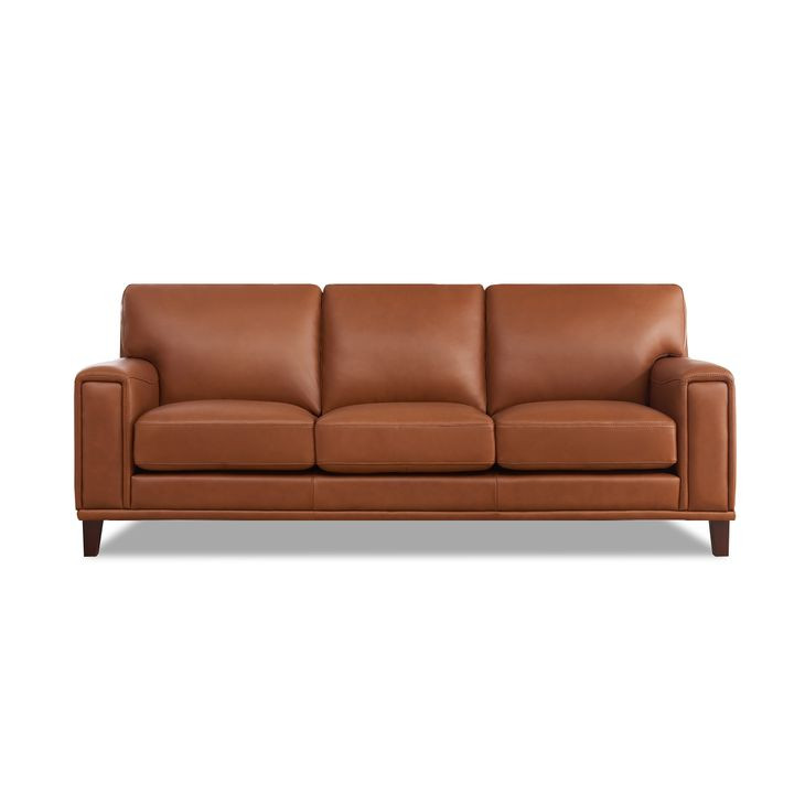 Halwyn Nutmeg Leather 89" Sofa