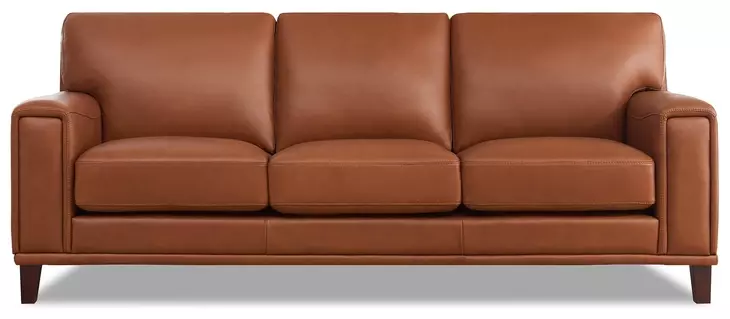 Halwyn Nutmeg Leather 89" Sofa