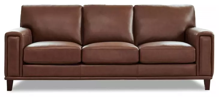 Halwyn Pecan Leather 89" Sofa
