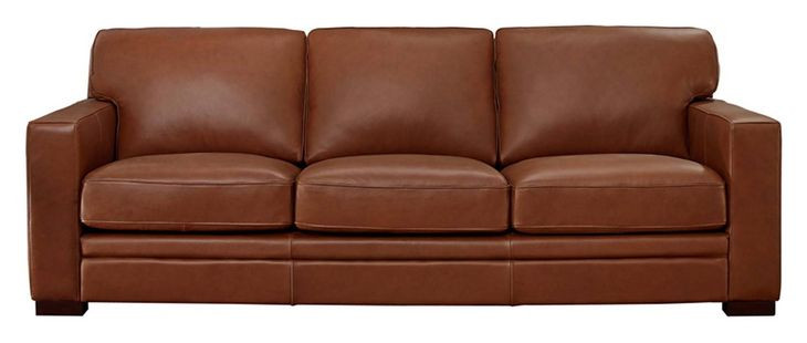 Langston Nutmeg Leather 96" Sofa