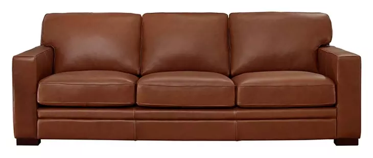 Langston Nutmeg Leather 96" Sofa