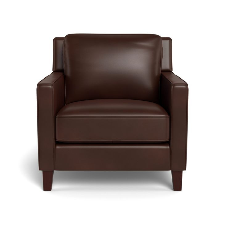 Arden Chestnut Leather Upholstered Accent Chair
