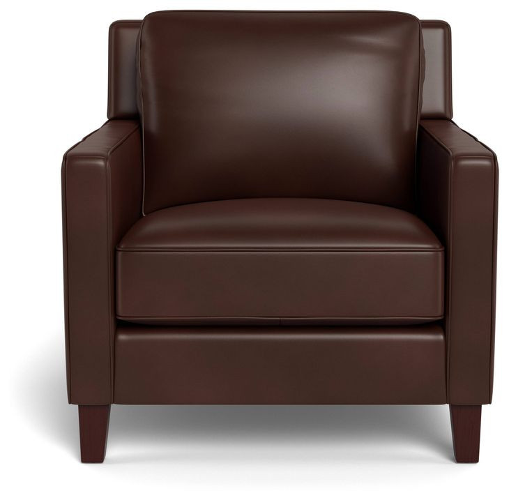Arden Chestnut Leather Upholstered Accent Chair