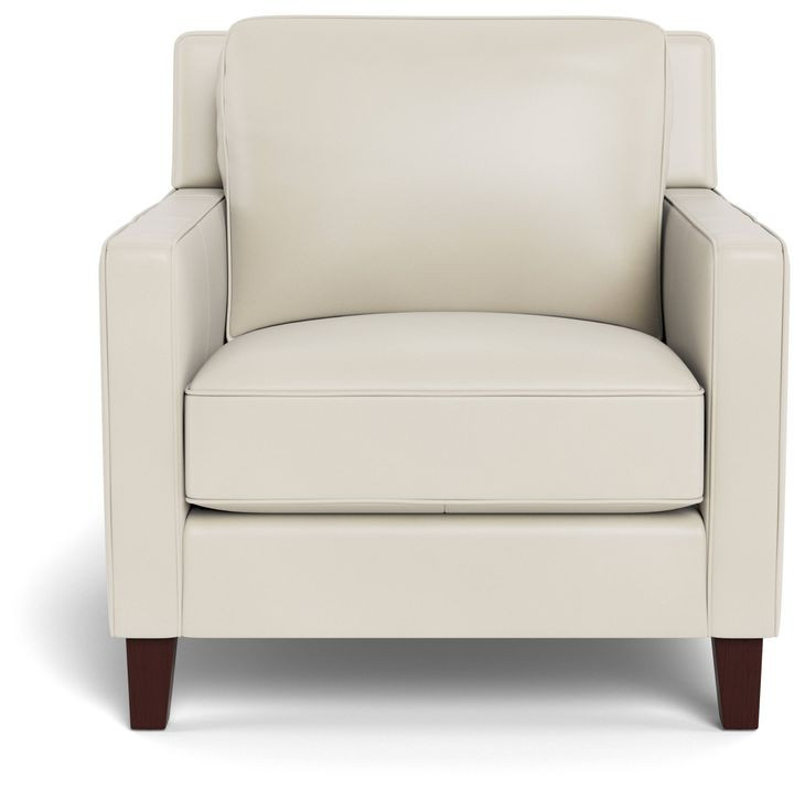 Arden Vanilla Leather Upholstered Accent Chair