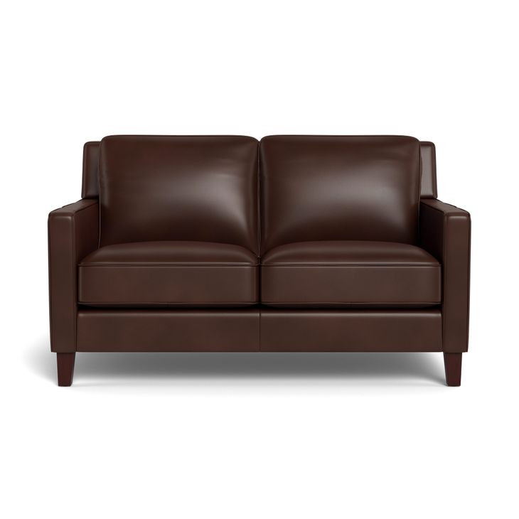 Arden Chestnut Leather 60" Loveseat