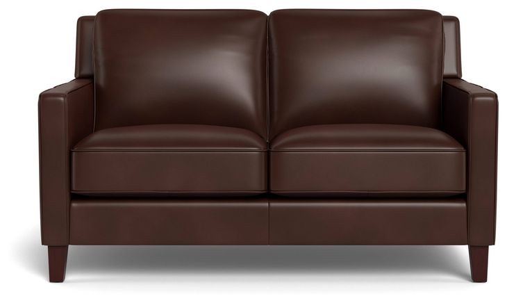 Arden Chestnut Leather 60" Loveseat