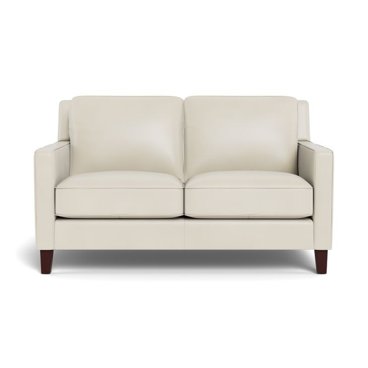 Arden Vanilla Leather 60" Loveseat