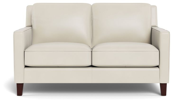Arden Vanilla Leather 60" Loveseat