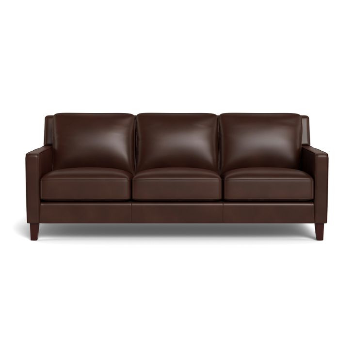 Arden Chestnut Leather 86" Sofa