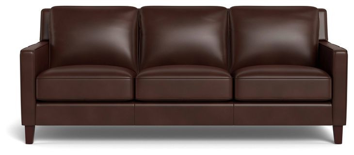 Arden Chestnut Leather 86" Sofa