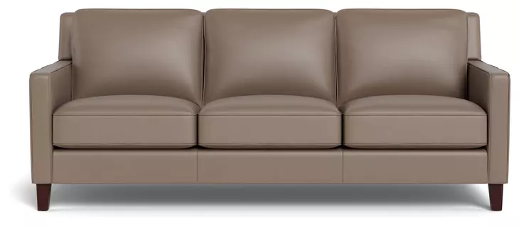 Arden Taupe Leather 86" Sofa