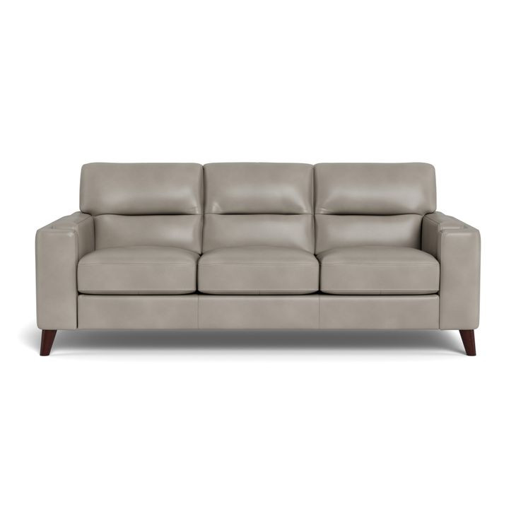 Elwyn Stone Leather 87" Sofa