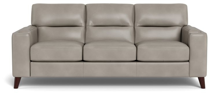 Elwyn Stone Leather 87" Sofa