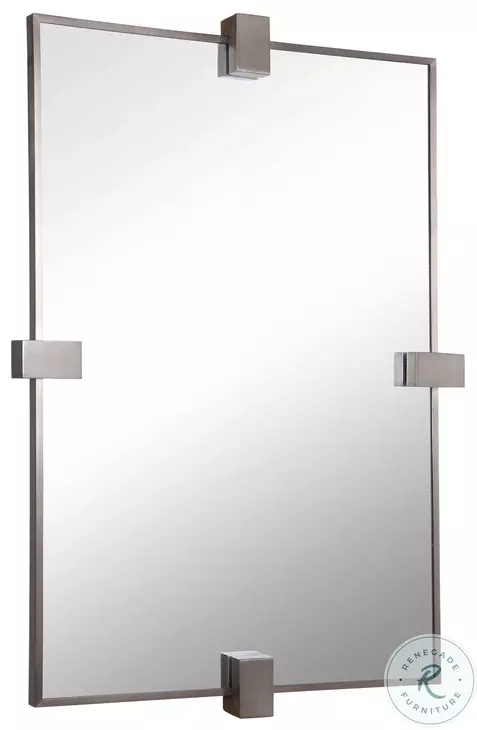 Vandelle Brushed Gun Modern Mirror